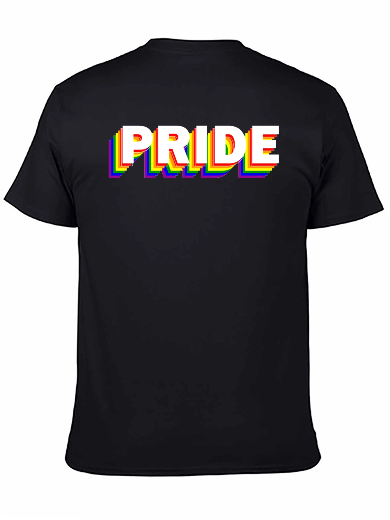 Pride Rainbow Graphic Black T-Shirt