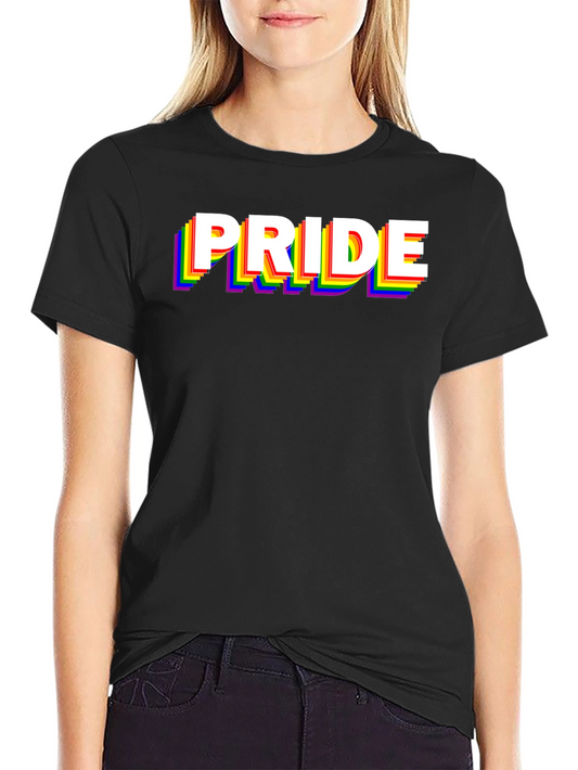 Pride Rainbow Graphic Black T-Shirt