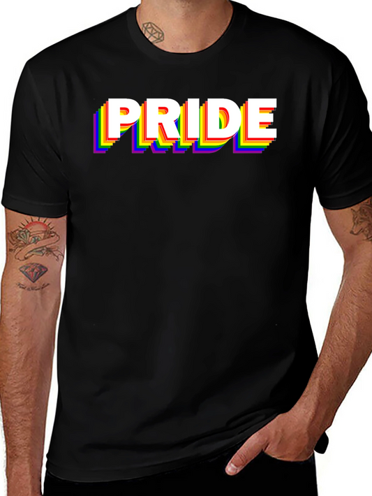 Pride Rainbow Graphic Black T-Shirt