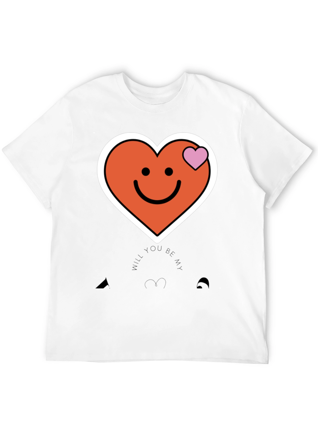 Heart Smiley Face Graphic Tee