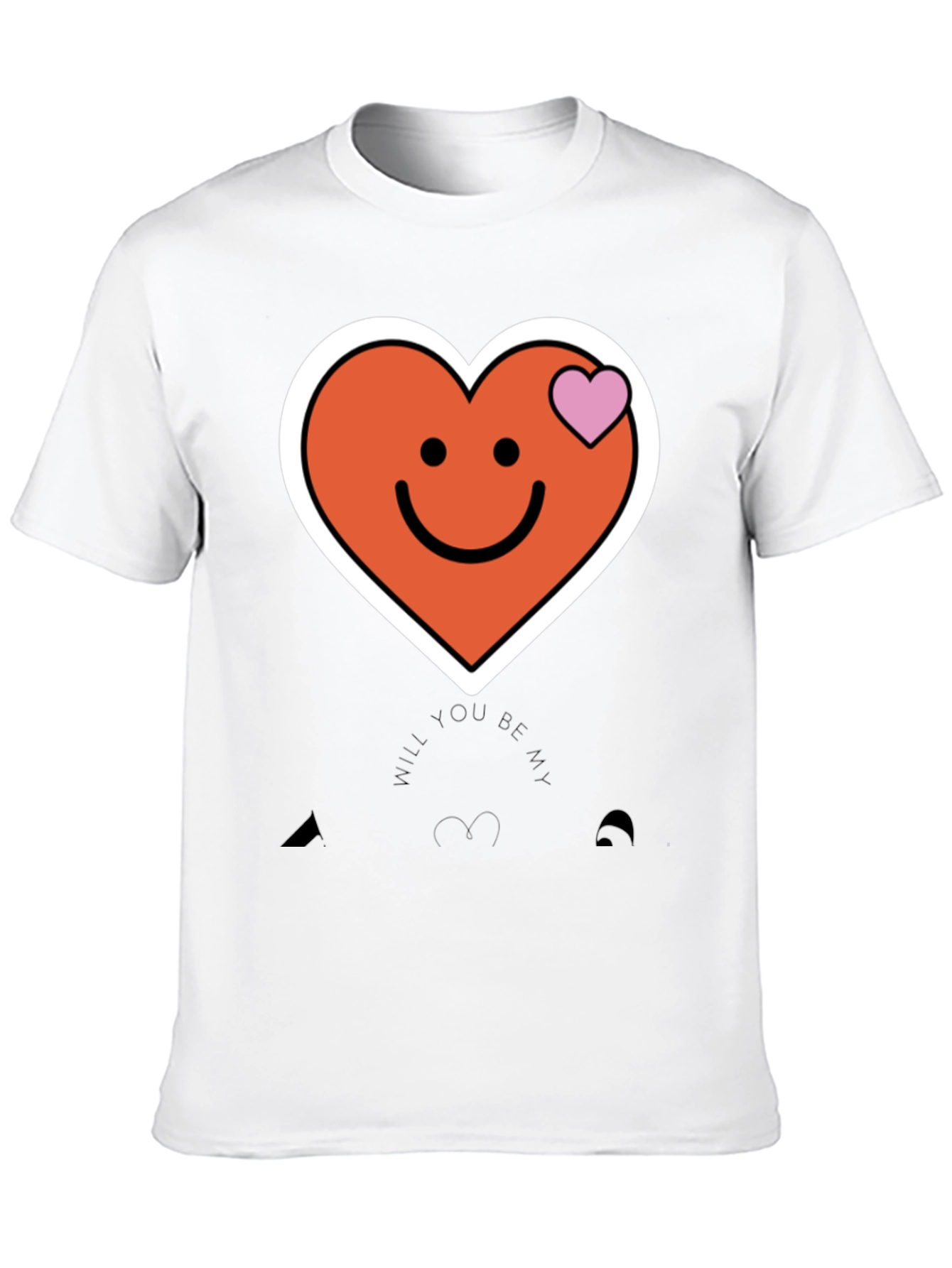 Heart Smiley Face Graphic Tee