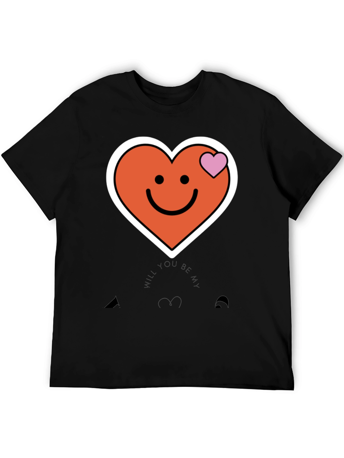 Heart Smiley Face Graphic Tee
