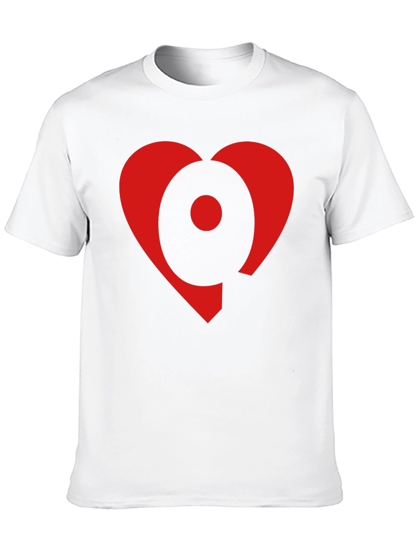 Heart Circle Graphic Black T-Shirt