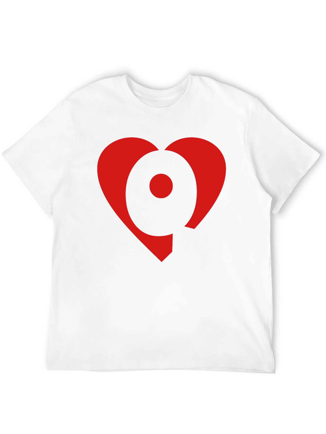 Heart Circle Graphic Black T-Shirt