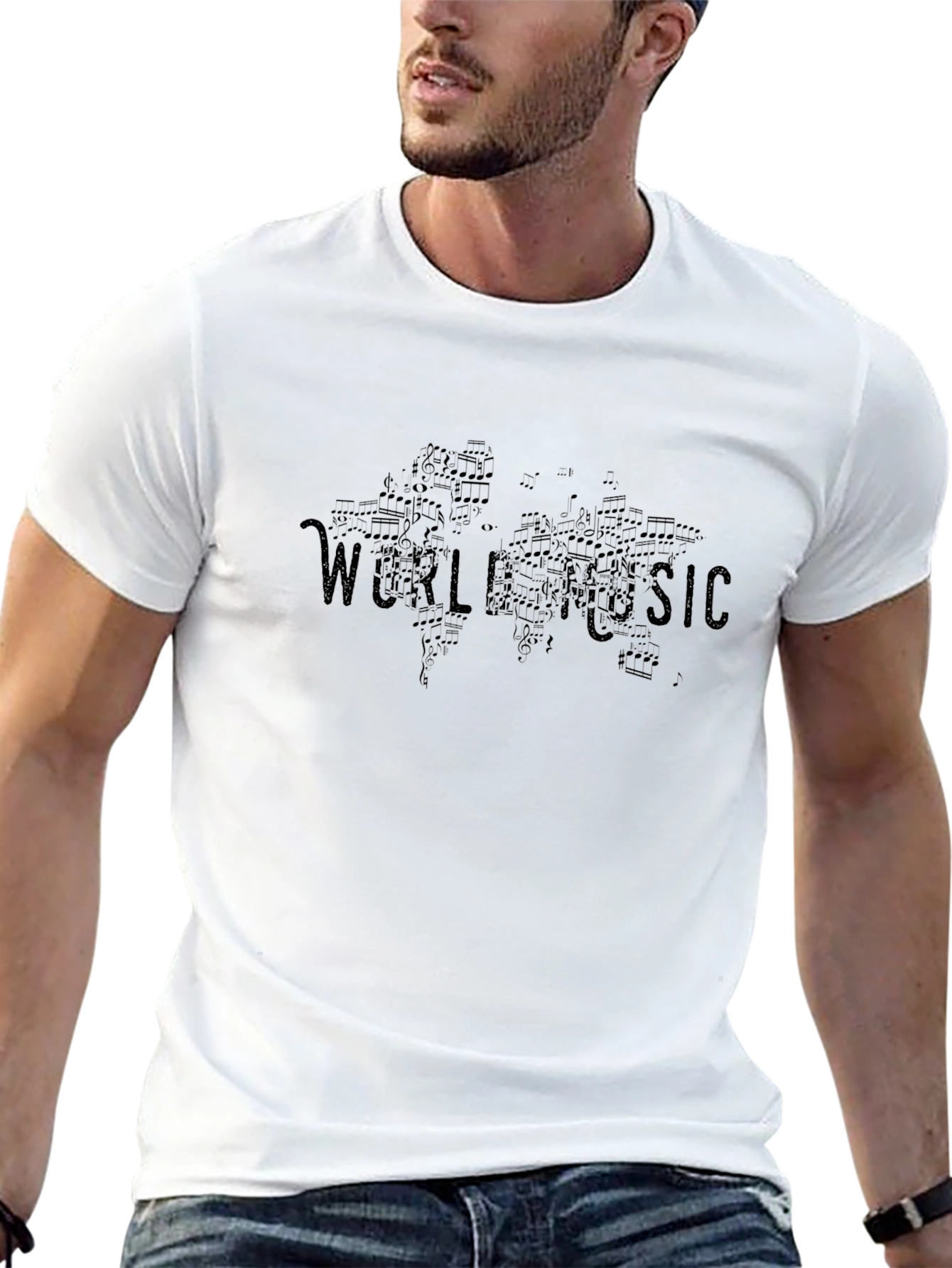 World Music Graphic Tee - Black