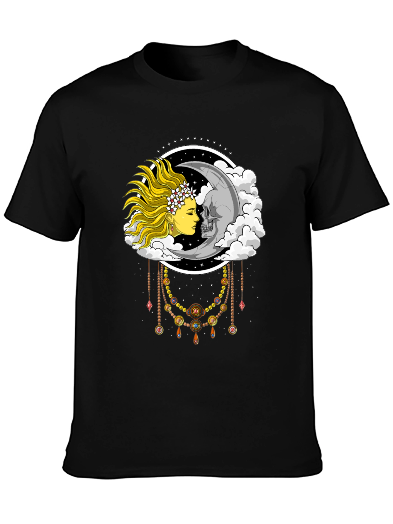 Sun & Moon Face T-Shirt - Dreamy Graphic Tee