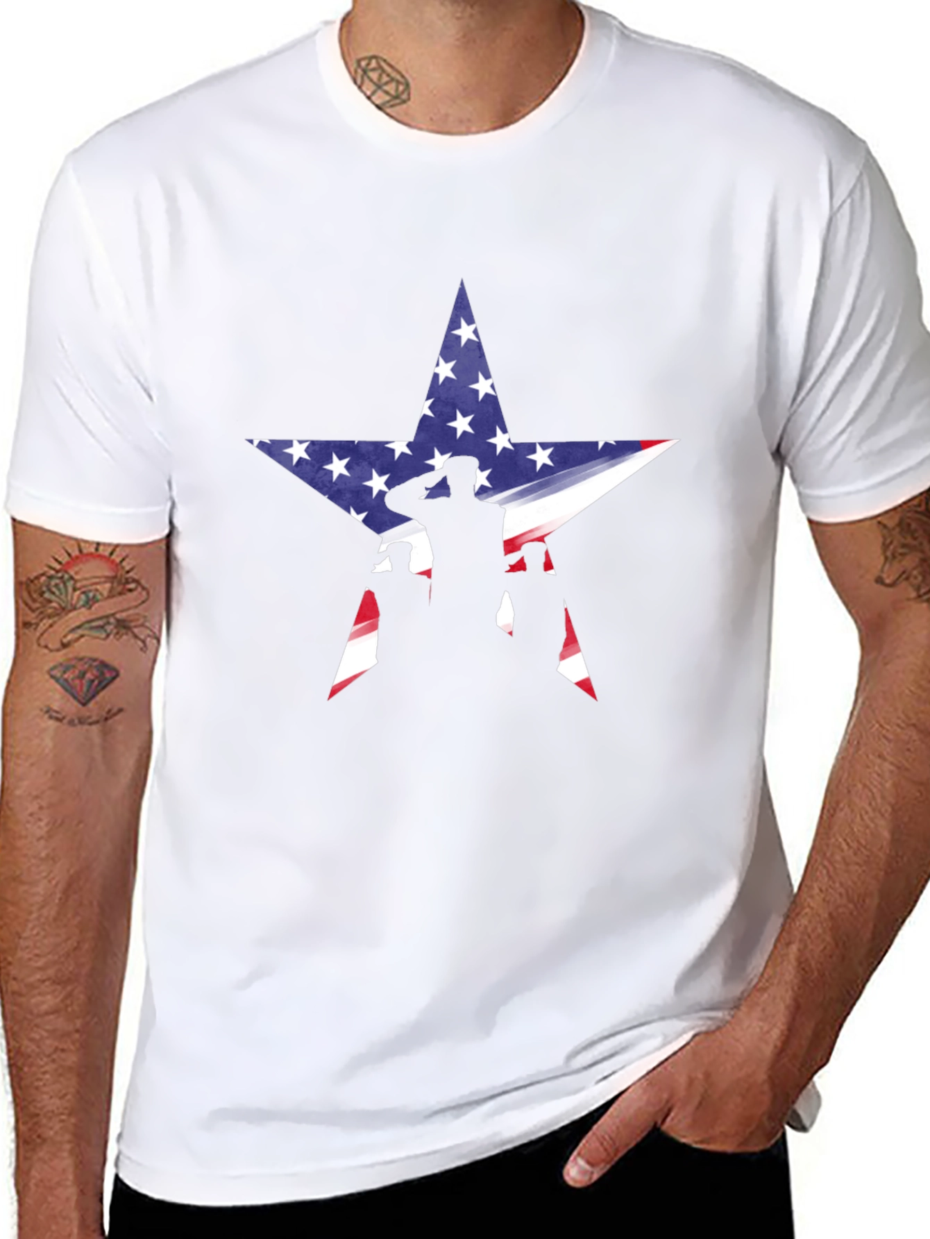 Patriotic Star Graphic T-Shirt