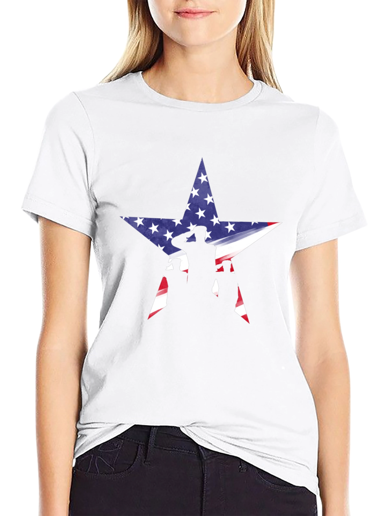 Patriotic Star Graphic T-Shirt