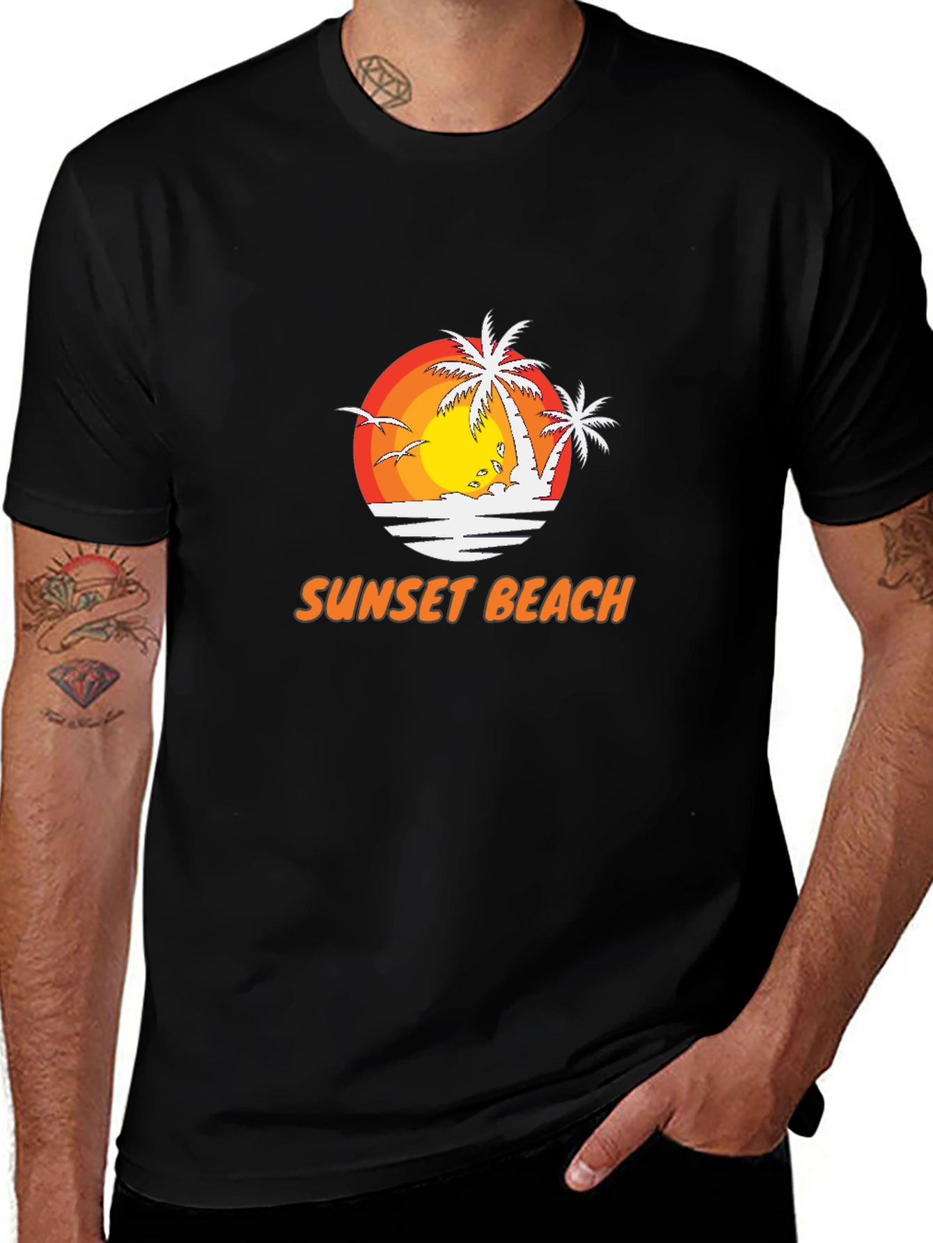 Sunset Beach Graphic Tee - Vacation Vibes
