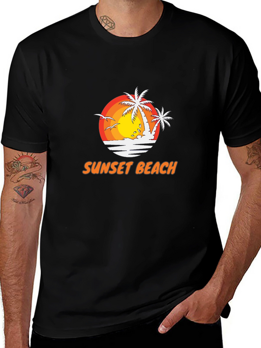 Sunset Beach Graphic Tee - Vacation Vibes