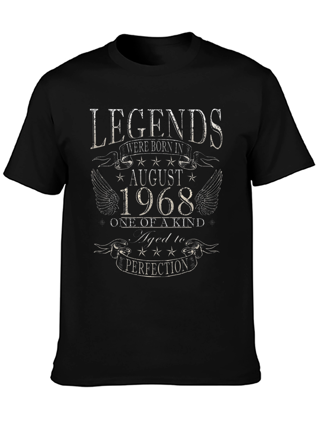 Legends August 1968 Birthday Graphic T-Shirt
