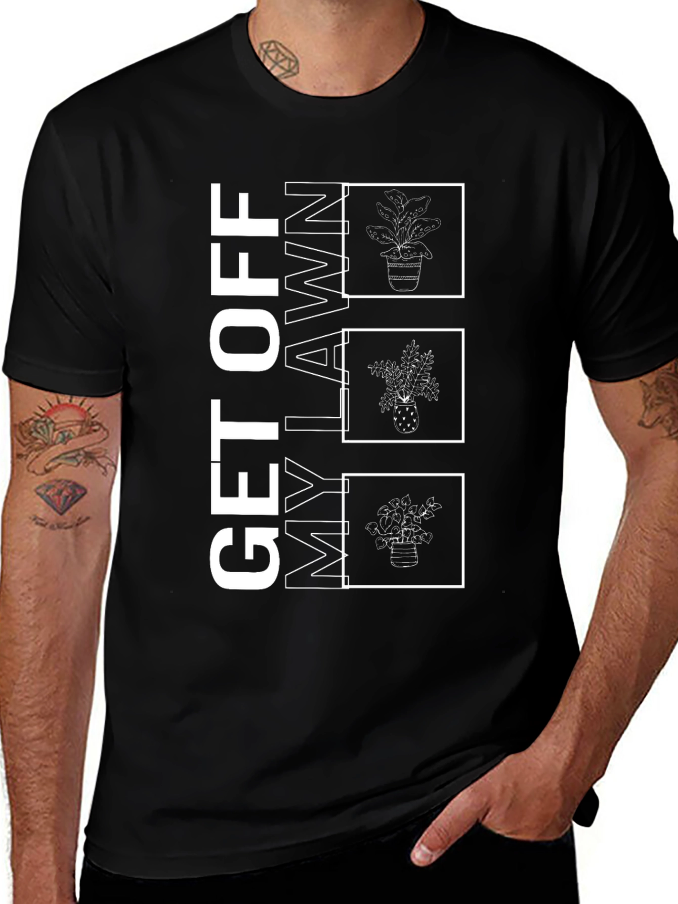 Get Off My Lawn Plant T-Shirt