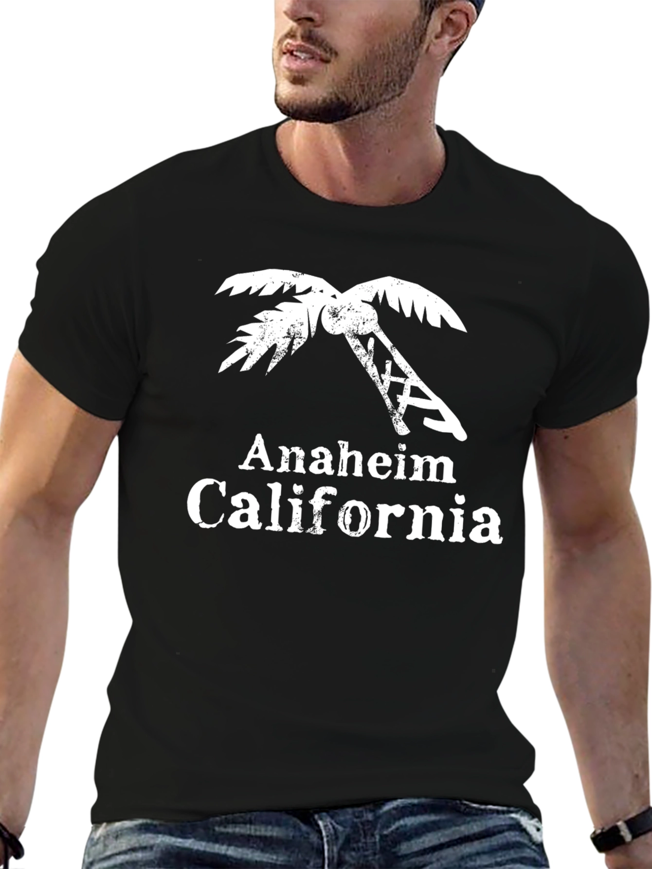 Anaheim California Palm Tree Graphic T-Shirt