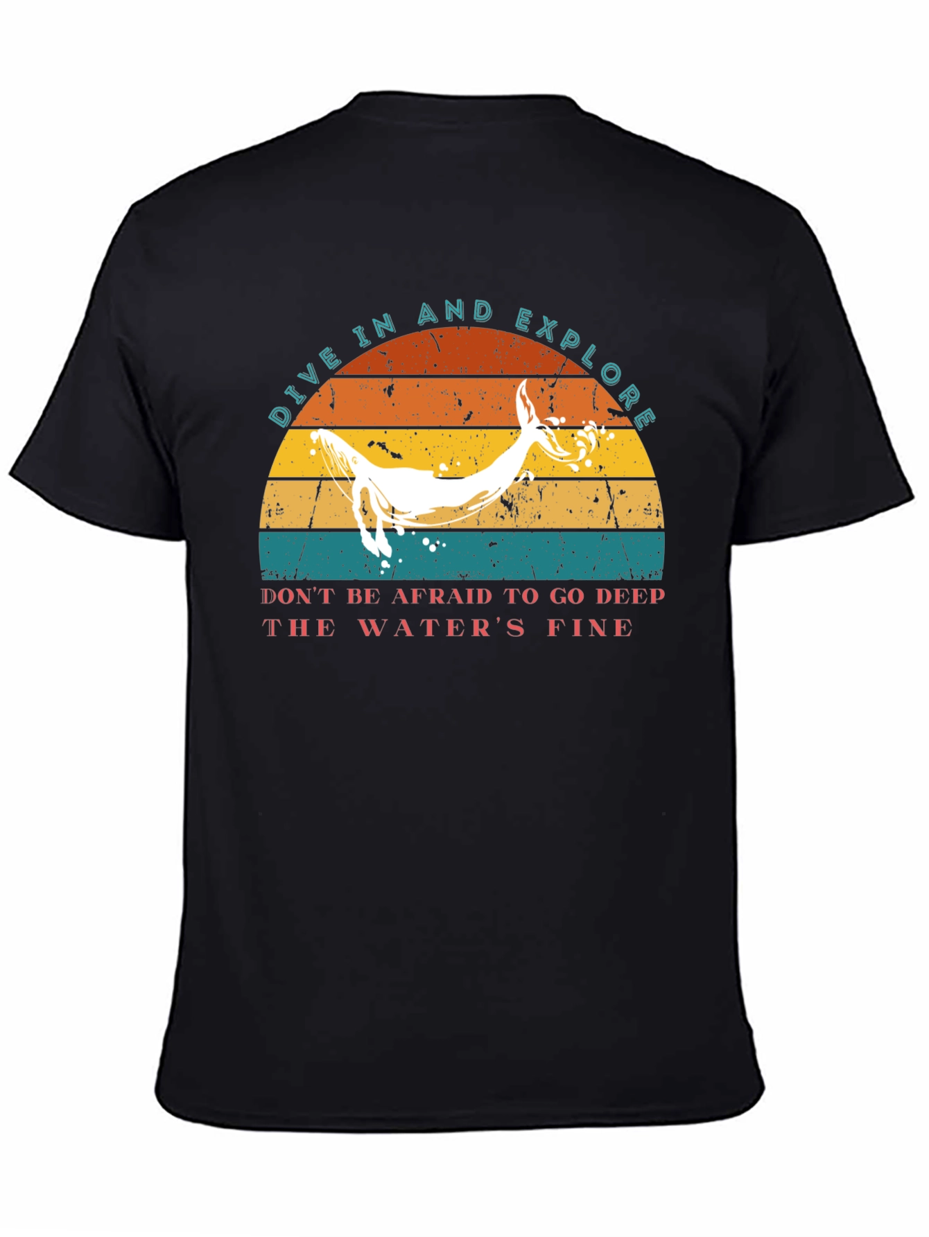 Dive In & Explore Whale Graphic T-Shirt