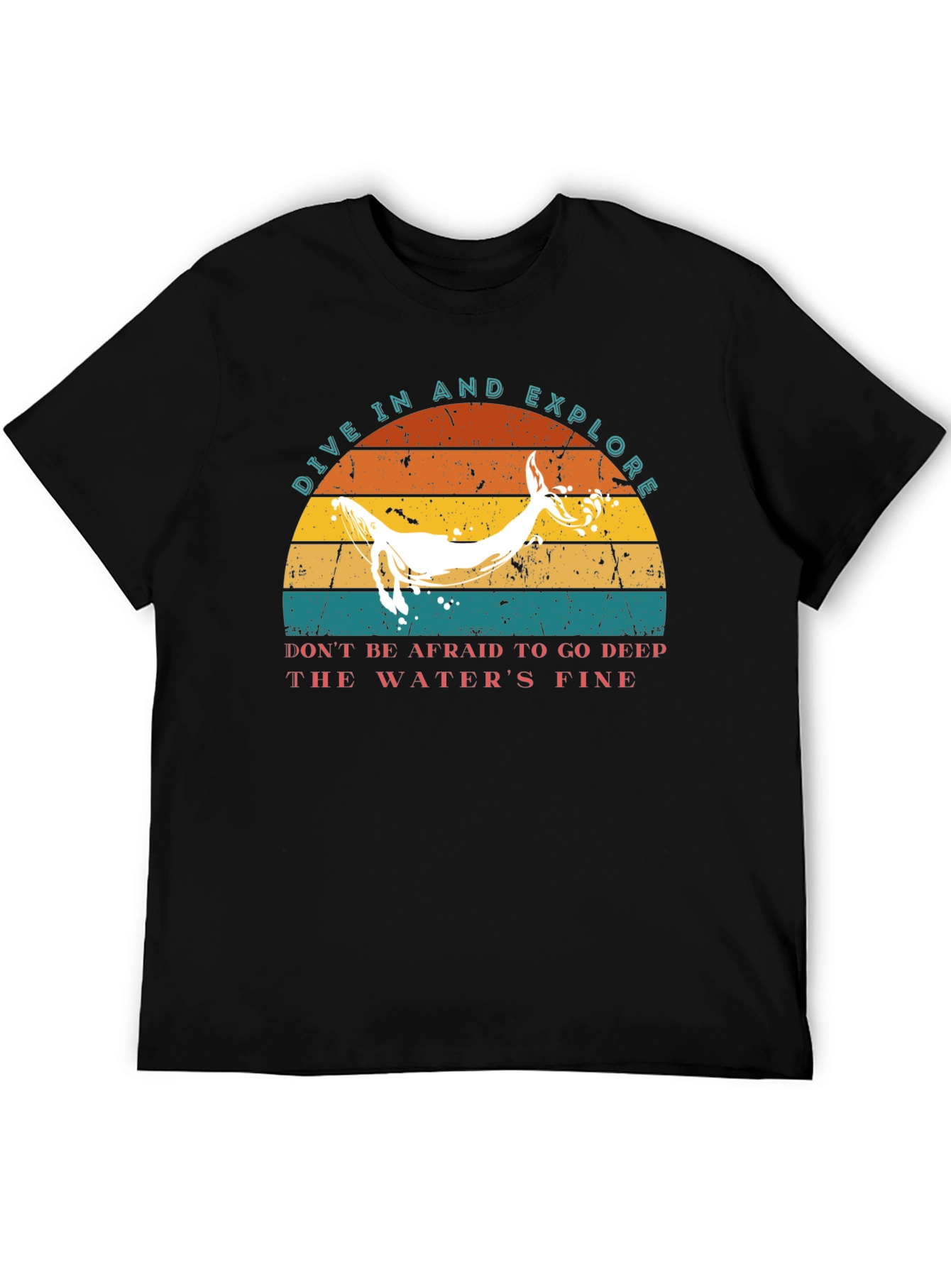 Dive In & Explore Whale Graphic T-Shirt