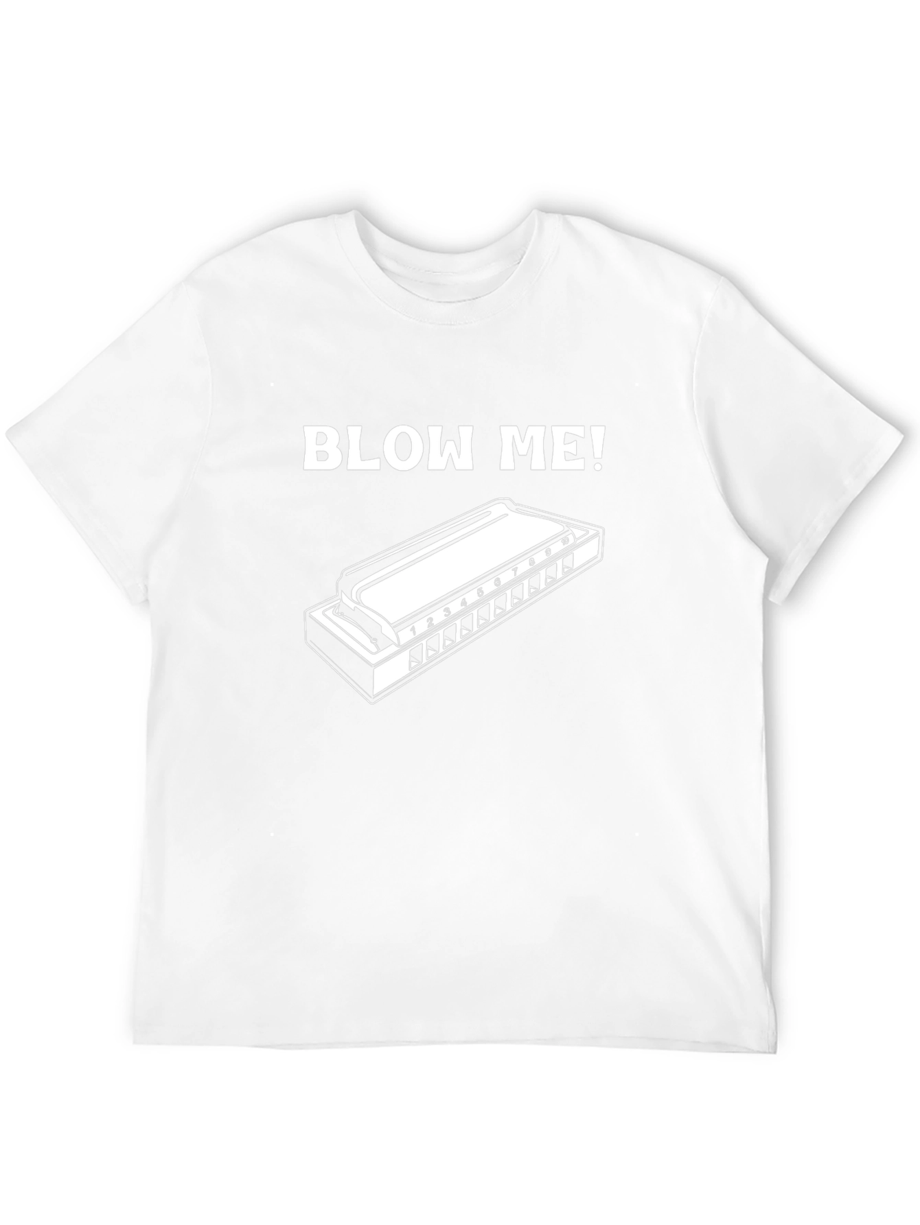 Blow Me Harmonica Graphic Tee