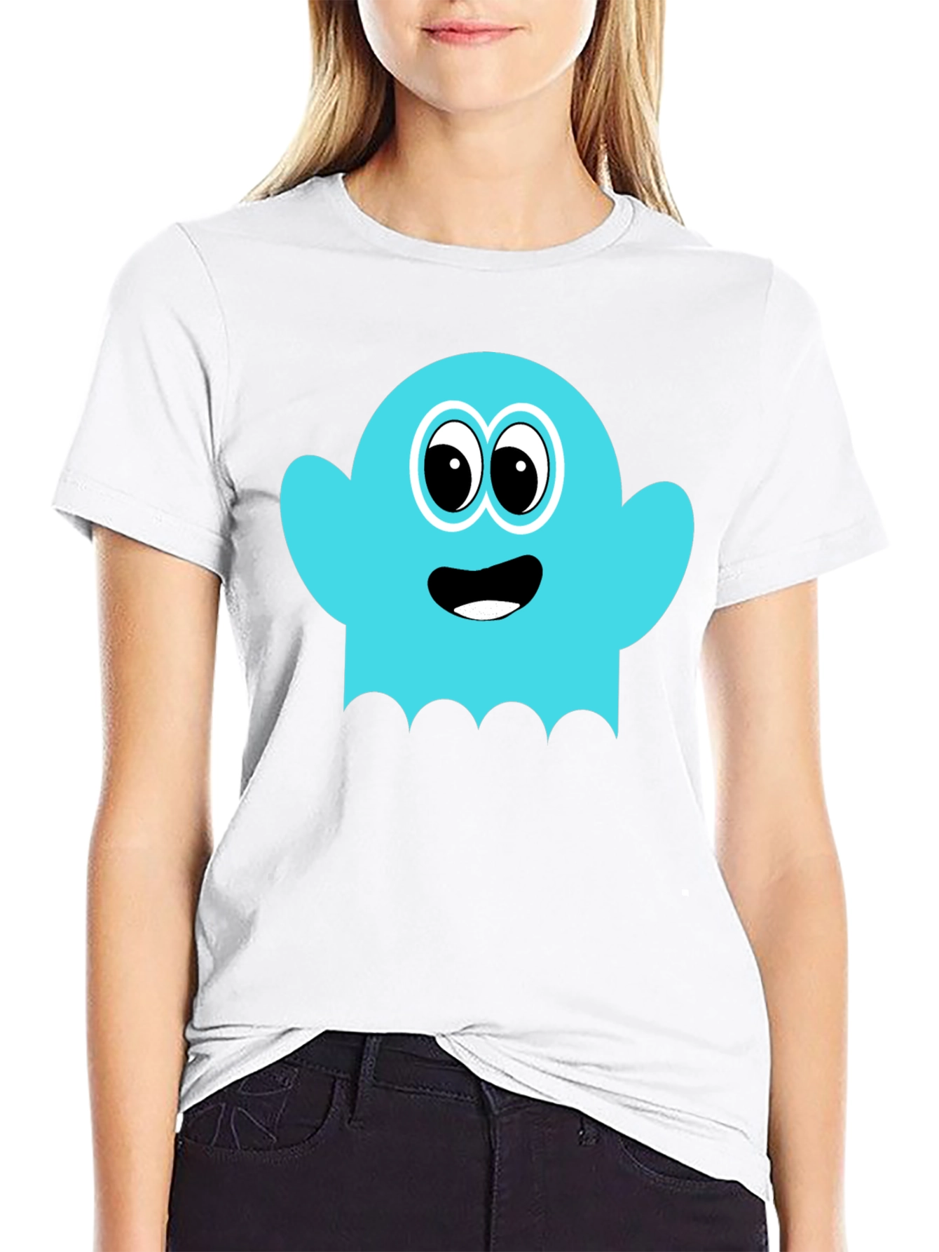 Fun Ghost Graphic Tee - Soft Cotton Blend