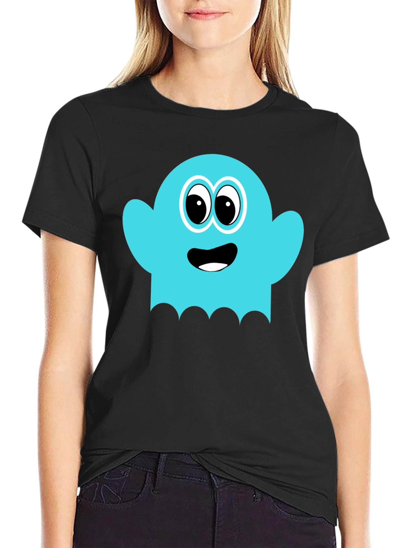 Fun Ghost Graphic Tee - Soft Cotton Blend