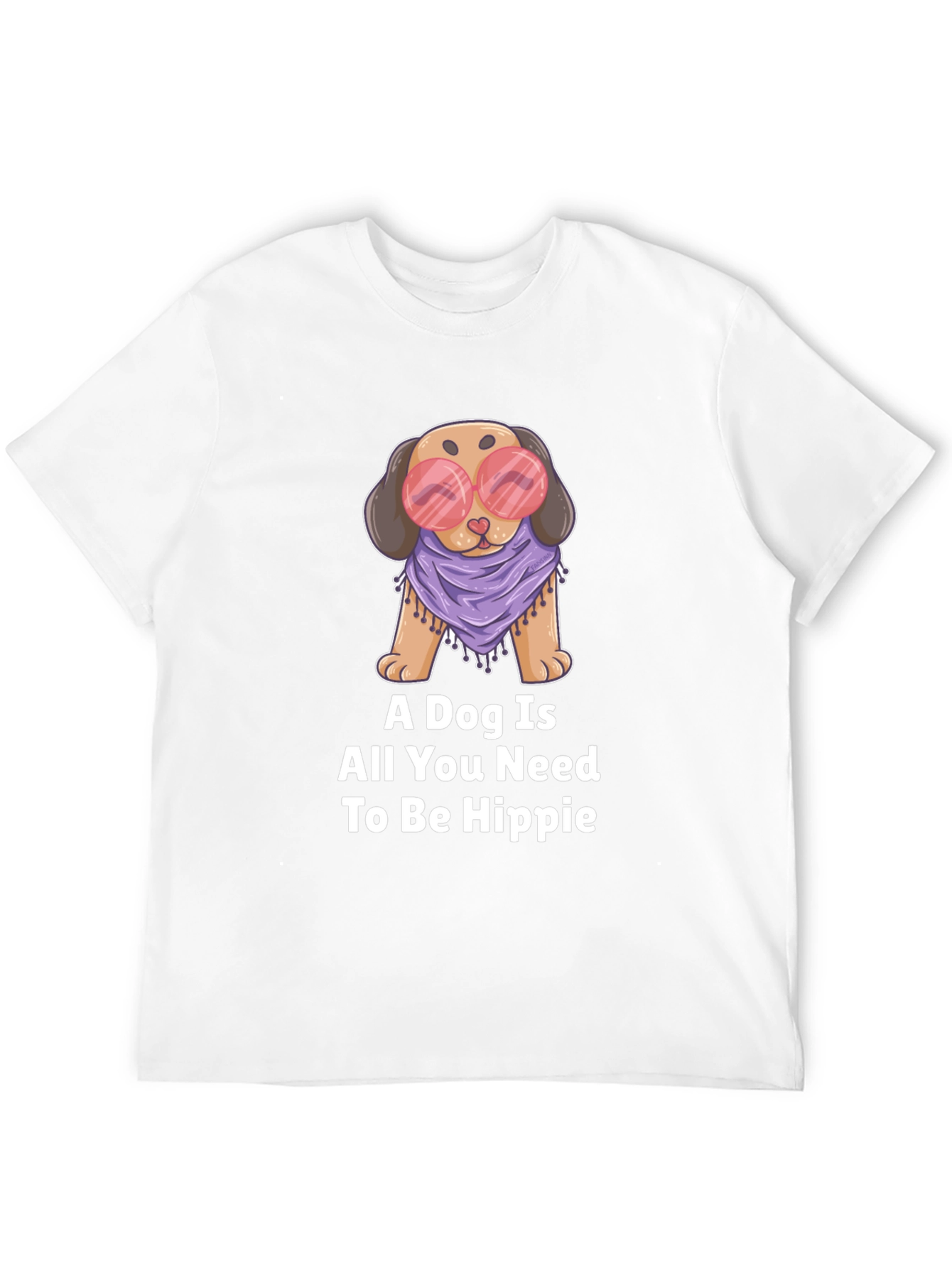 Dog Hippie Graphic T-Shirt
