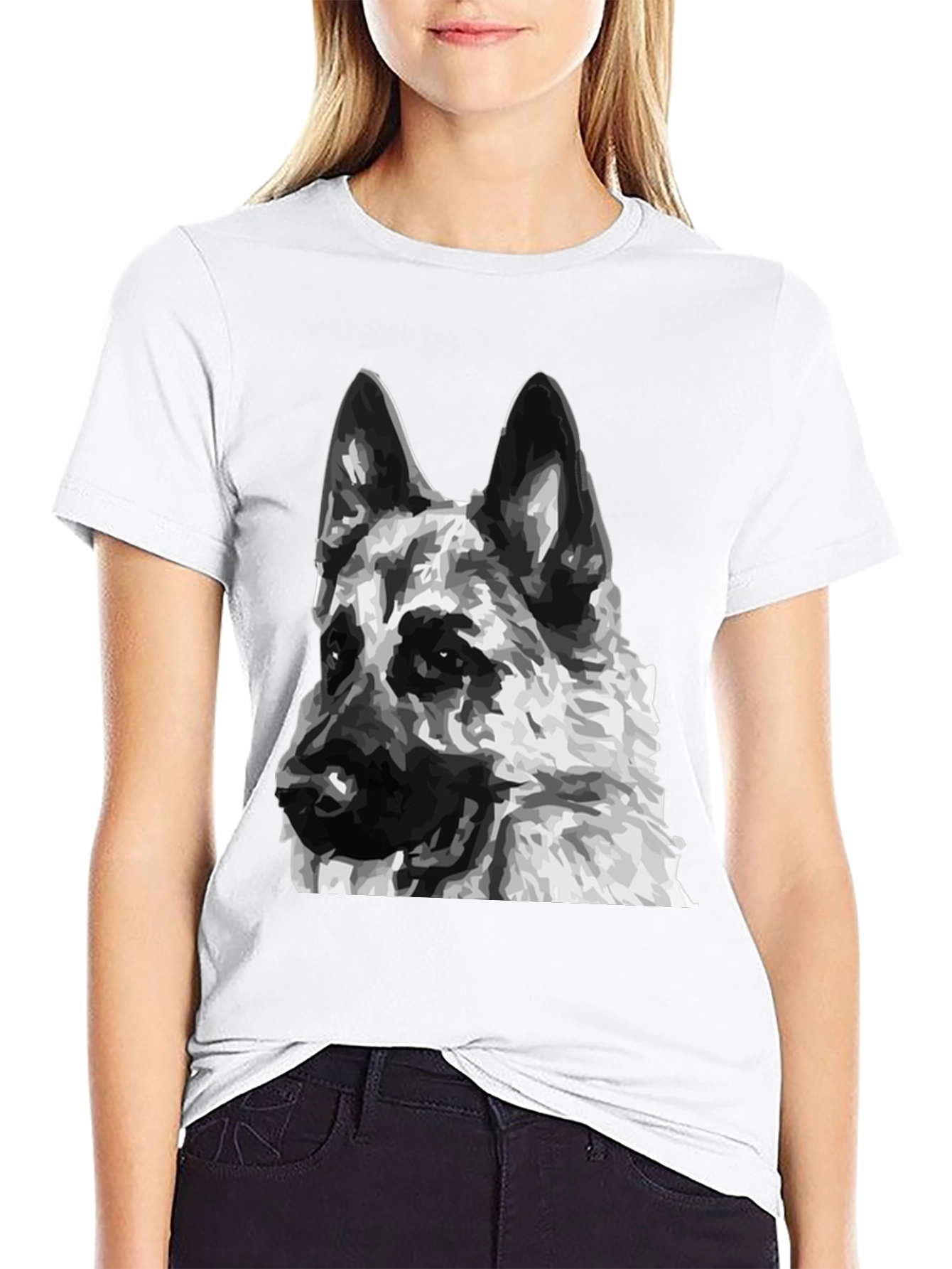German Shepherd Dog Graphic Tee - Unisex Black T-Shirt