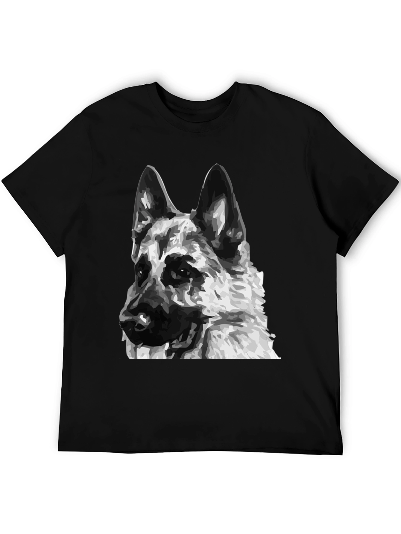 German Shepherd Dog Graphic Tee - Unisex Black T-Shirt