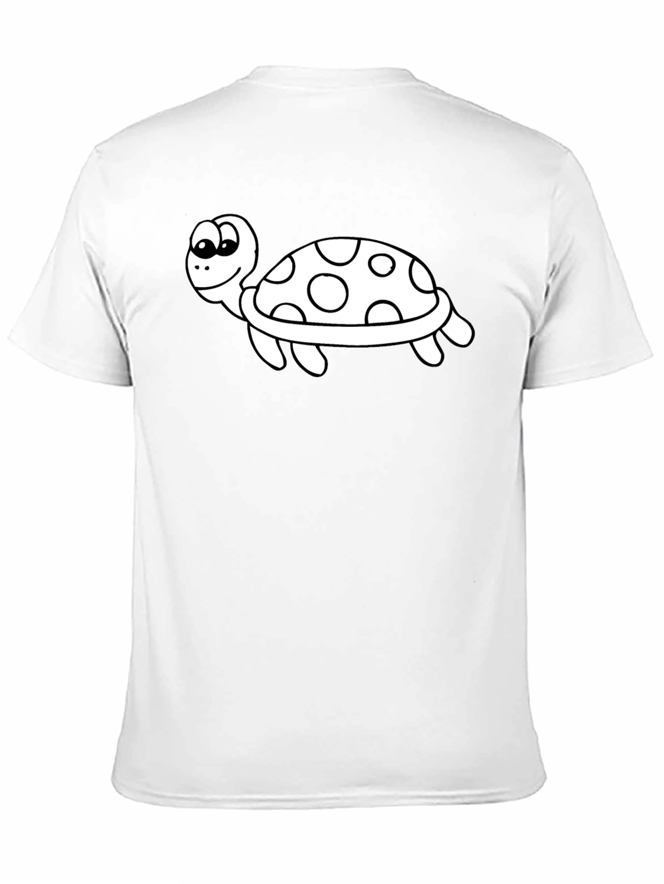 Cartoon Turtle Graphic Tee - Black