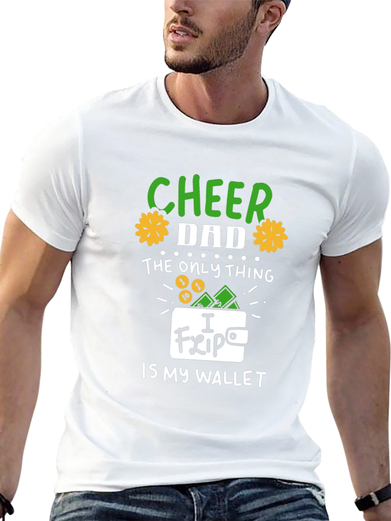 Cheer Dad T-Shirt - Funny Wallet Graphic