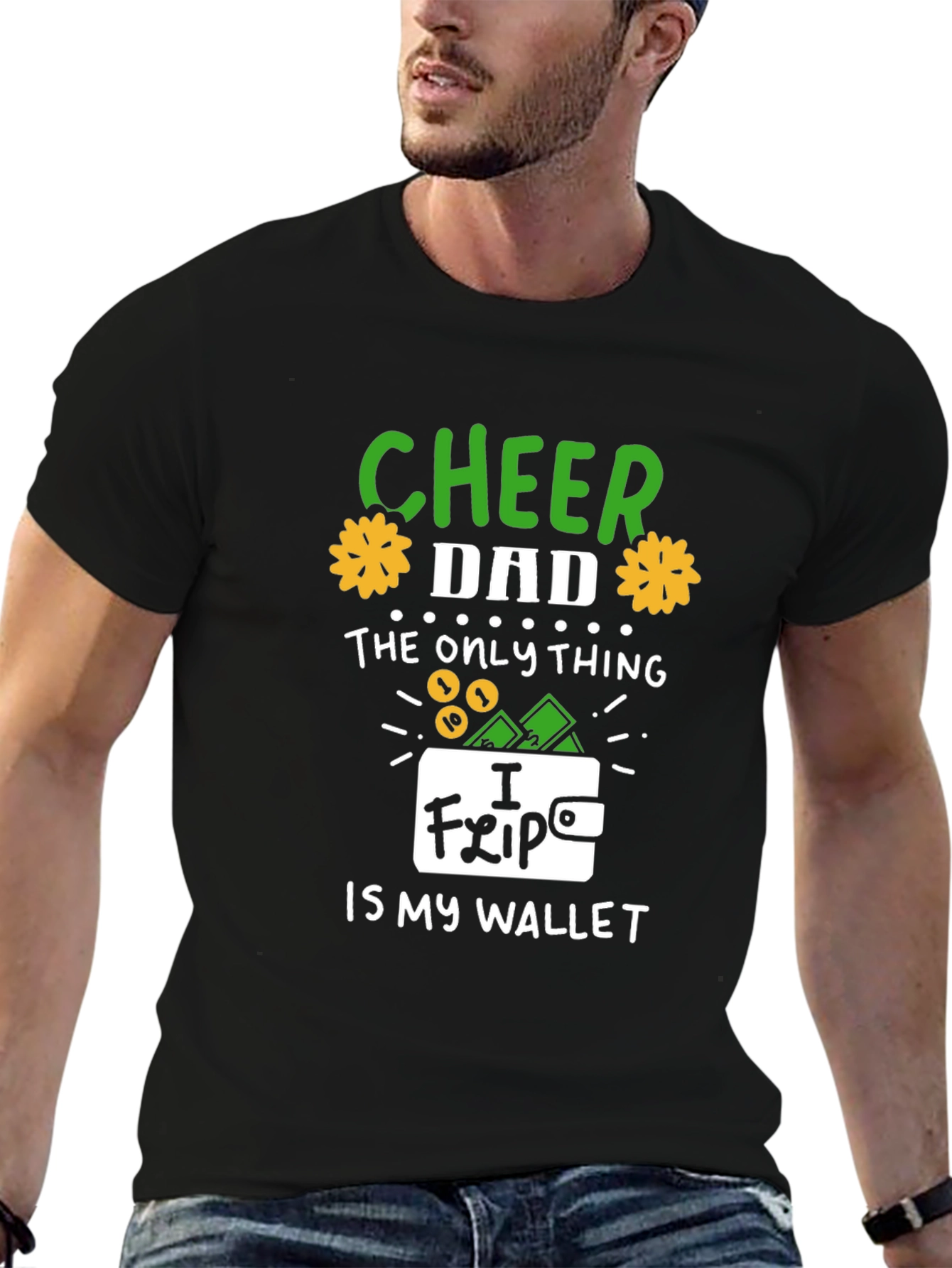Cheer Dad T-Shirt - Funny Wallet Graphic