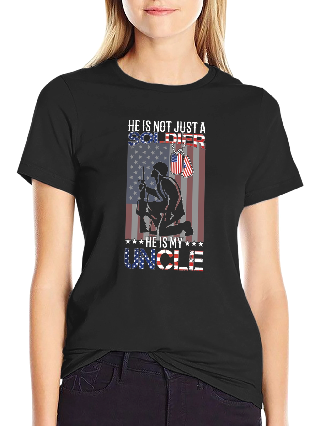 He Is My Uncle Soldier Graphic Tee