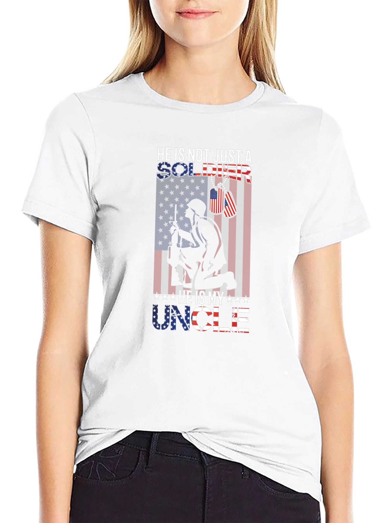 He Is My Uncle Soldier Graphic Tee