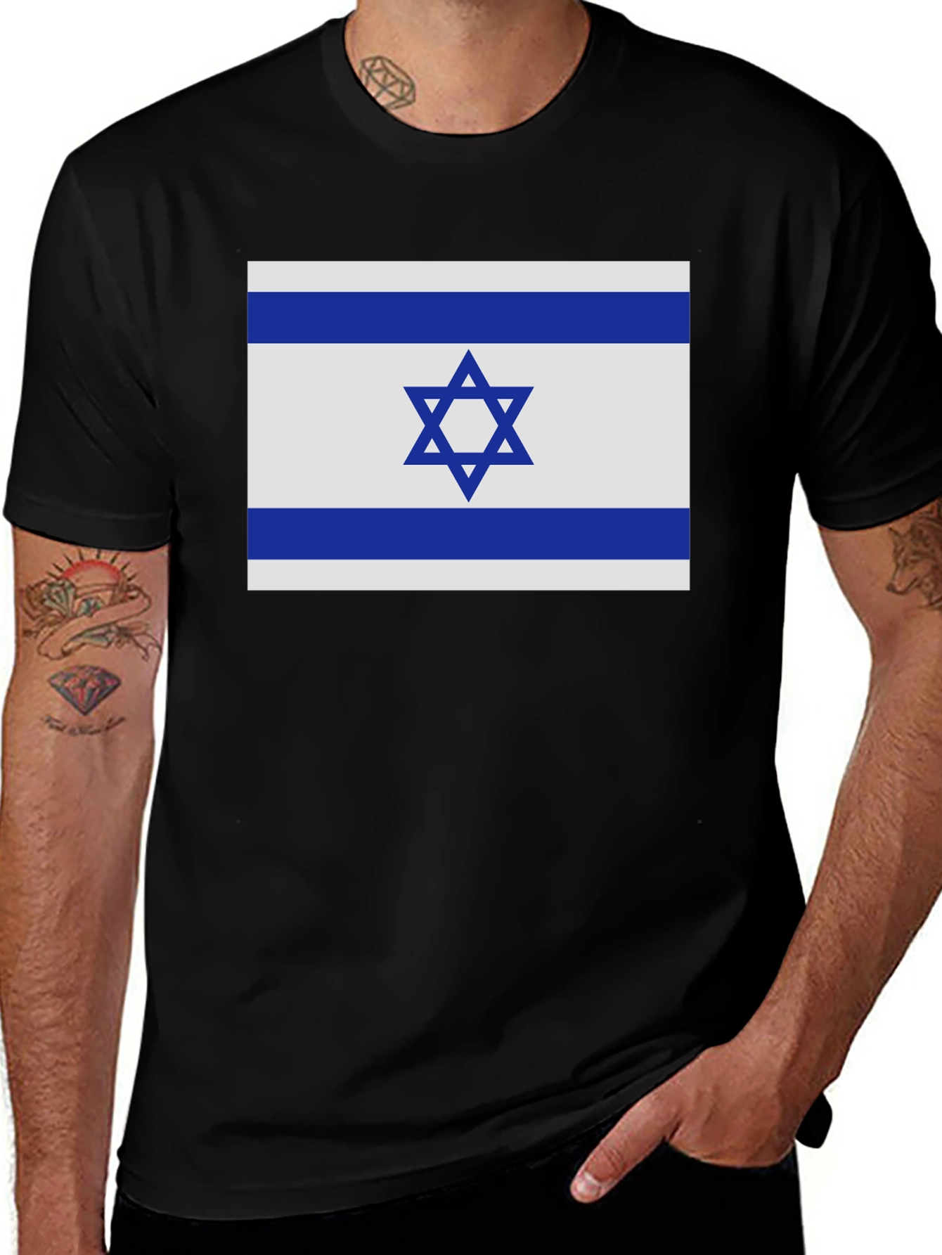 Israel Flag T-Shirt - Mens Short Sleeve Tee
