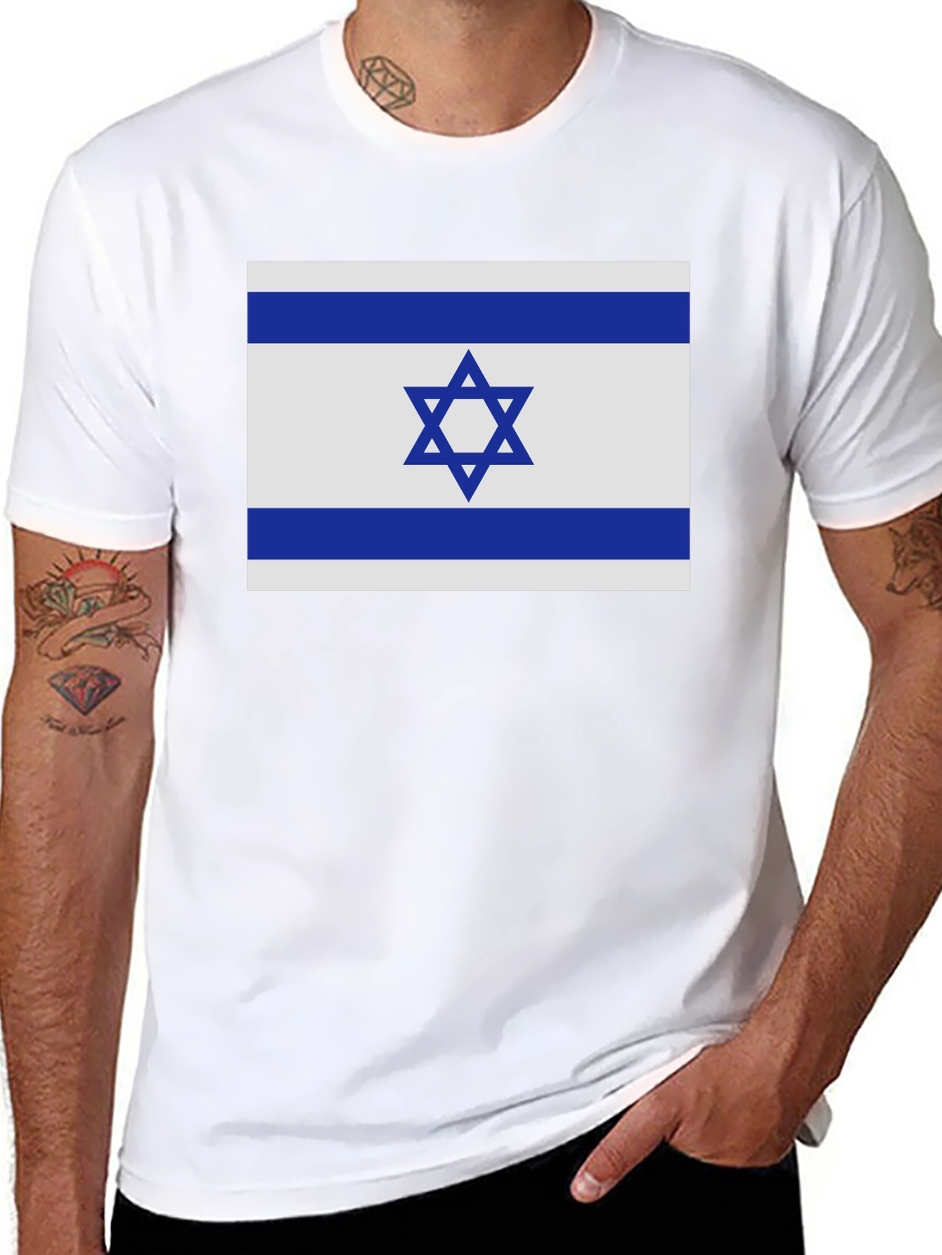 Israel Flag T-Shirt - Mens Short Sleeve Tee