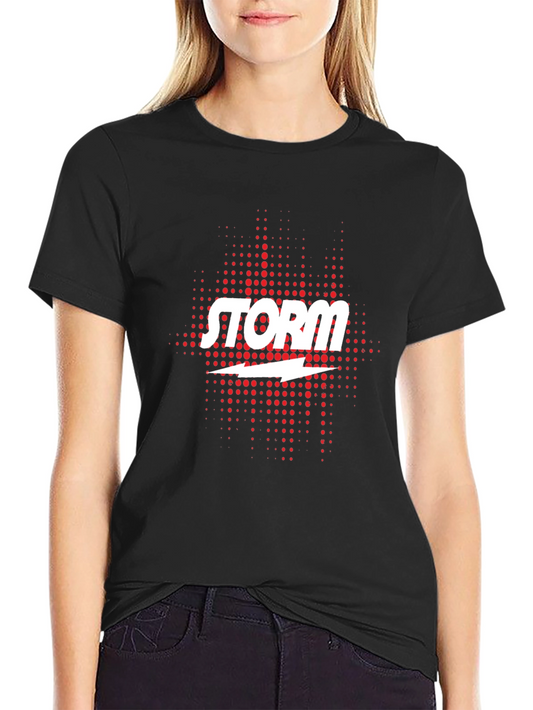 Storm Graphic Tee - Black Cotton T-Shirt for Men