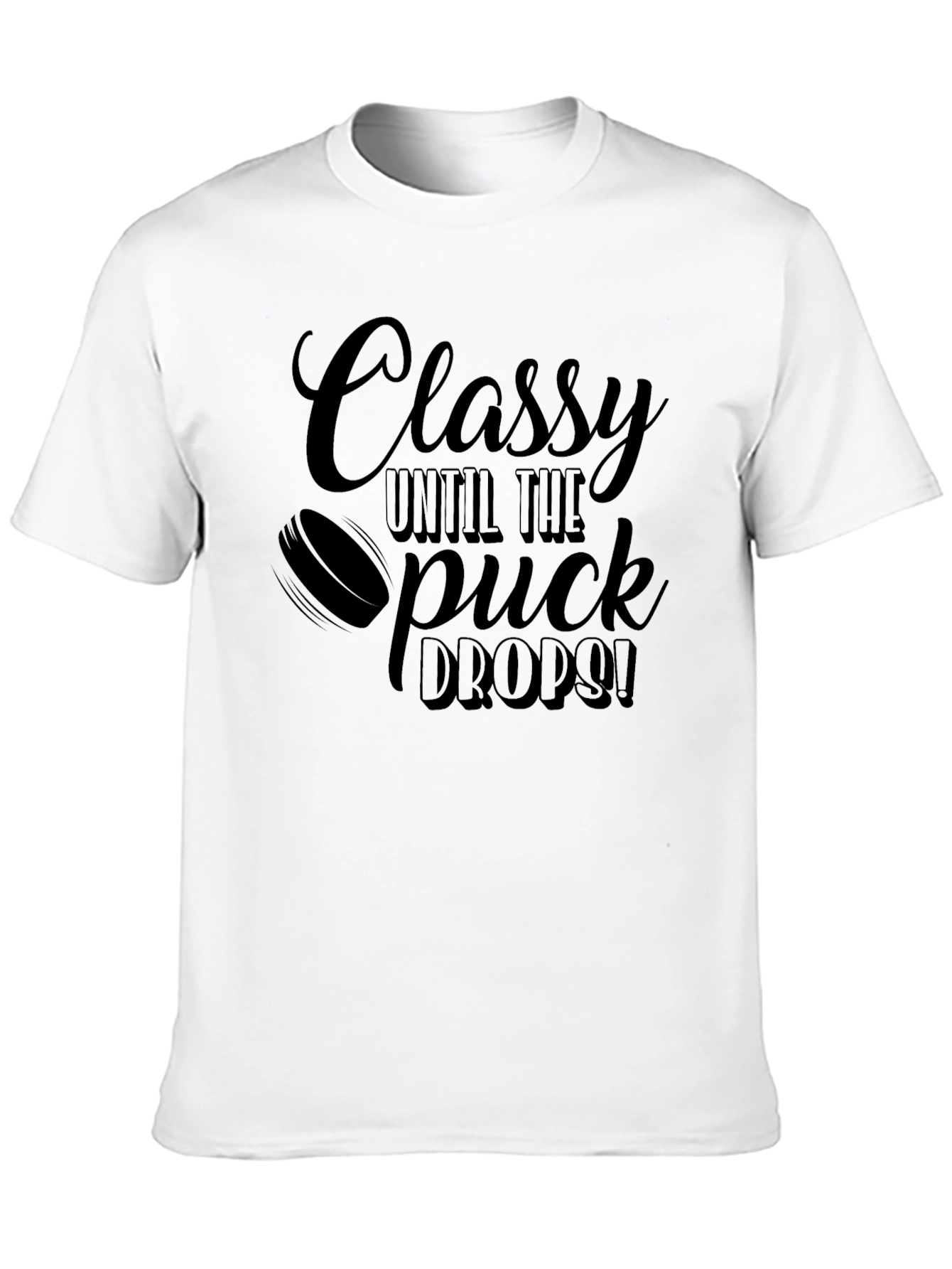 Classy Hockey Fan Black T-Shirt