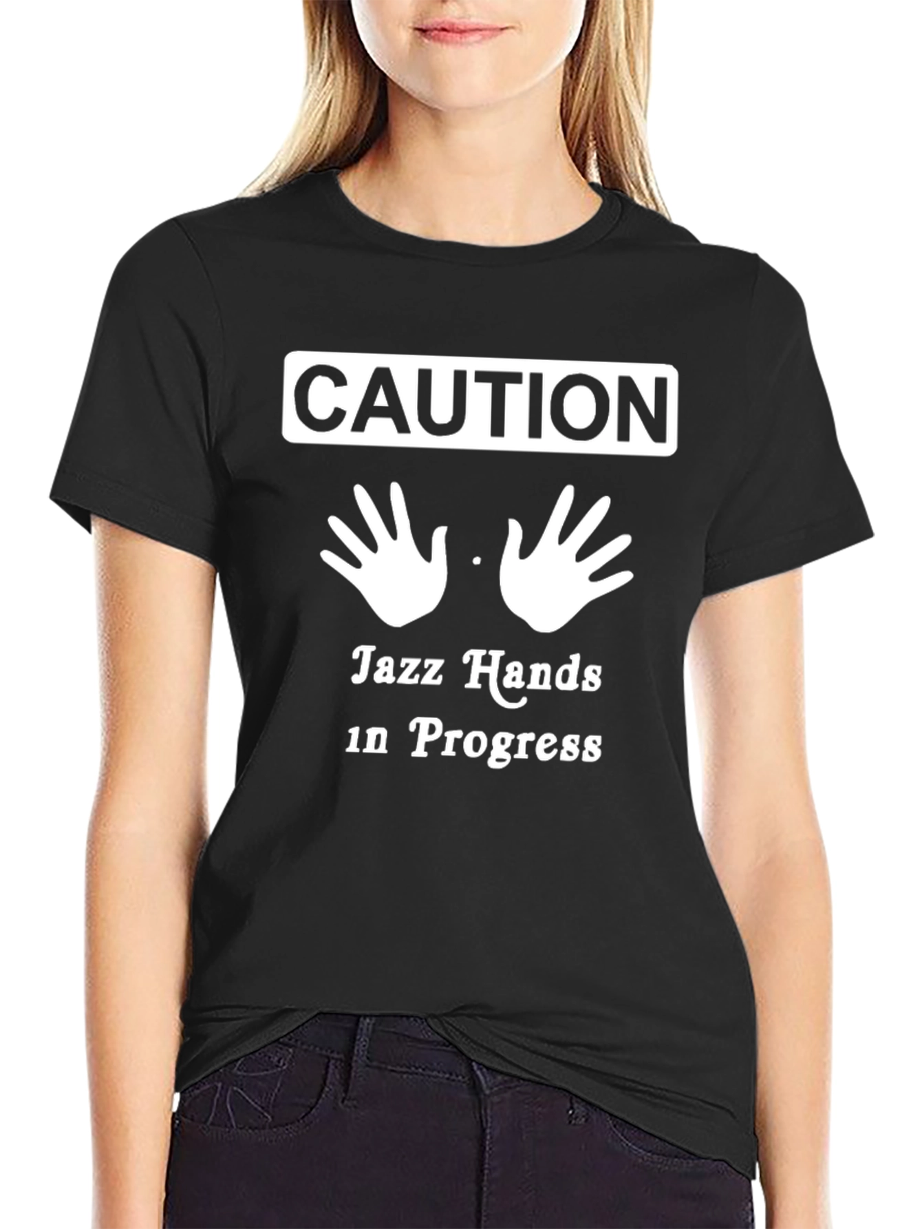 Caution Jazz Hands T-Shirt - Novelty Dance Tee