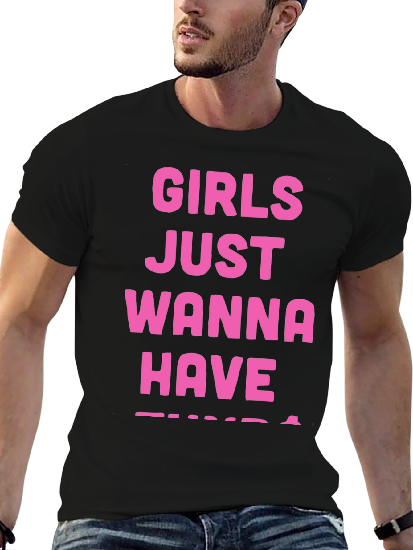Girls Just Wanna Have Fun T-Shirt - Black