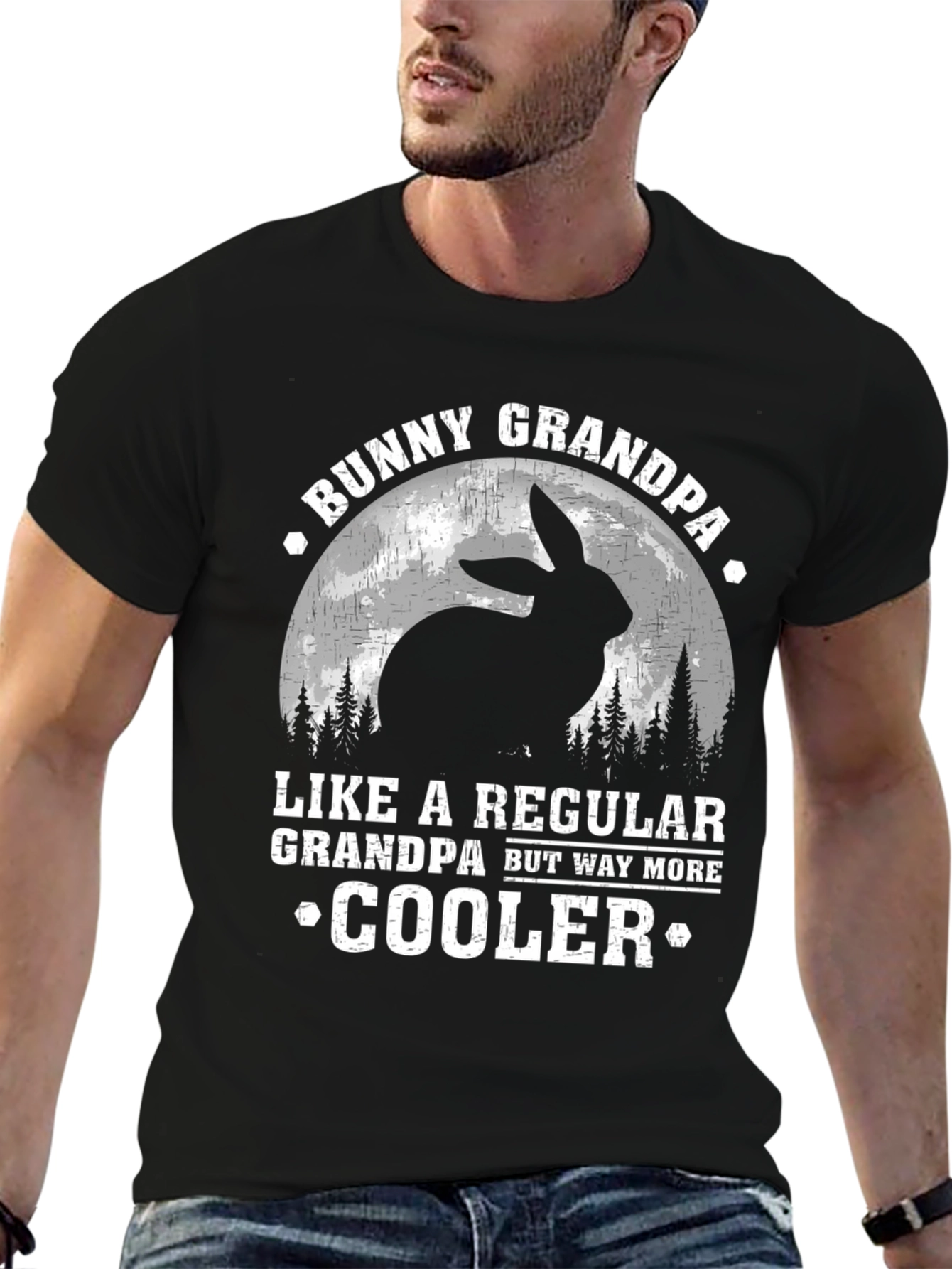 Bunny Grandpa T-Shirt - Cool Grandpa Rabbit Design