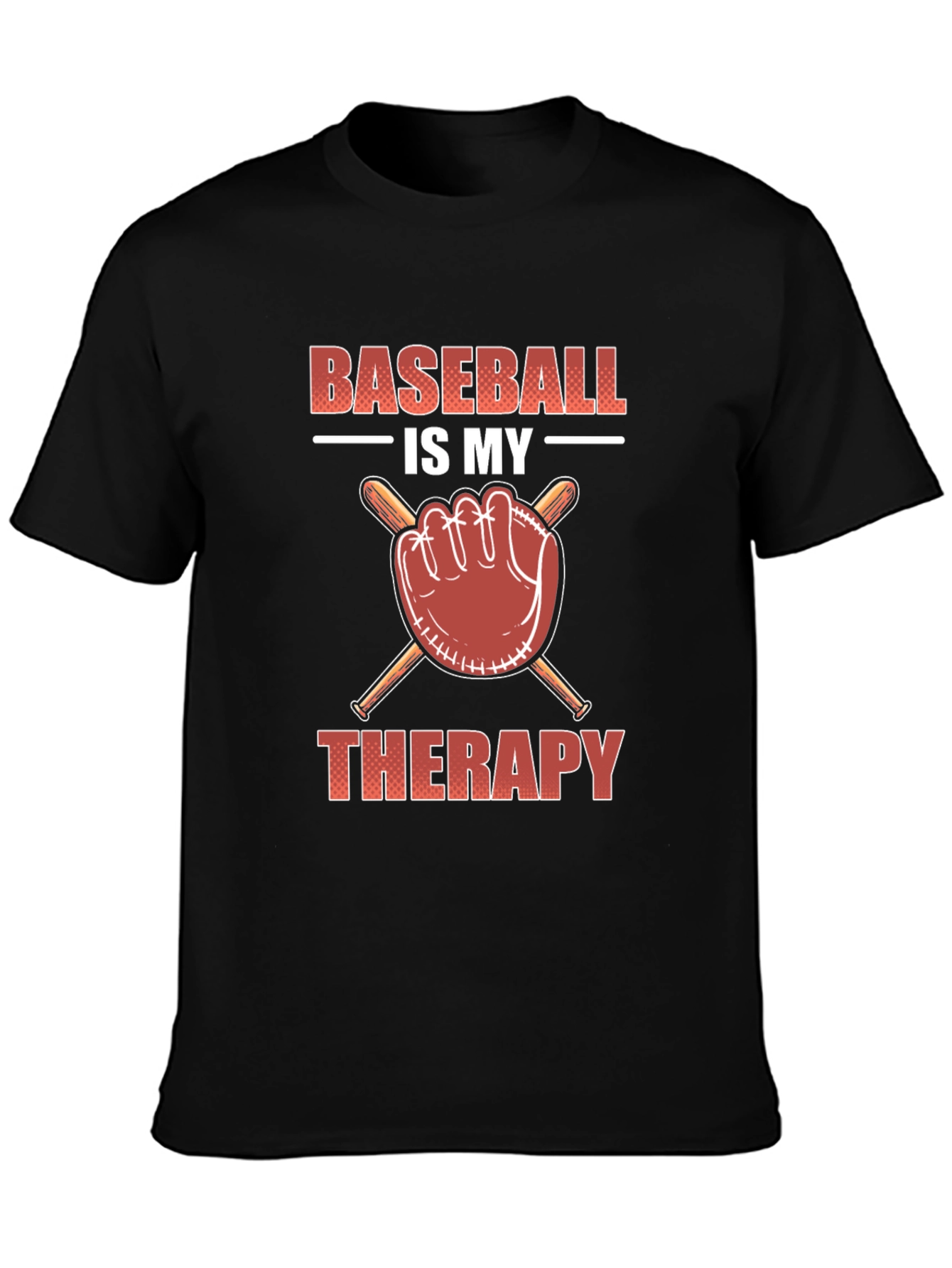 Baseball is my therapy t-shirt
