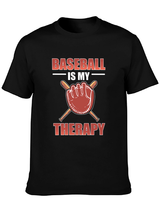 Baseball is my therapy t-shirt