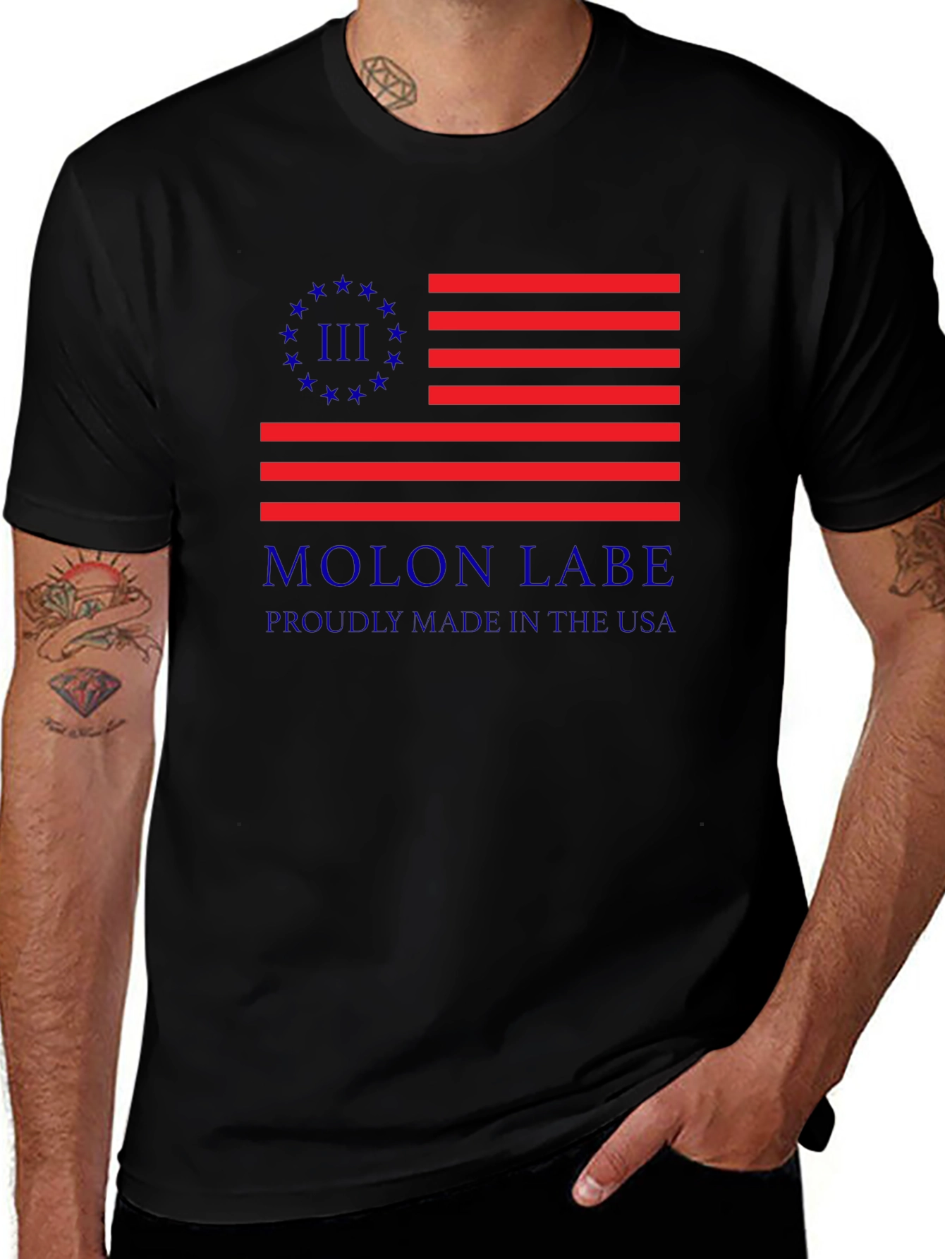 Molon Labe American Flag T-Shirt