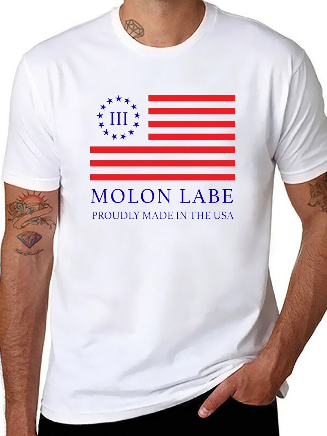 Molon Labe American Flag T-Shirt