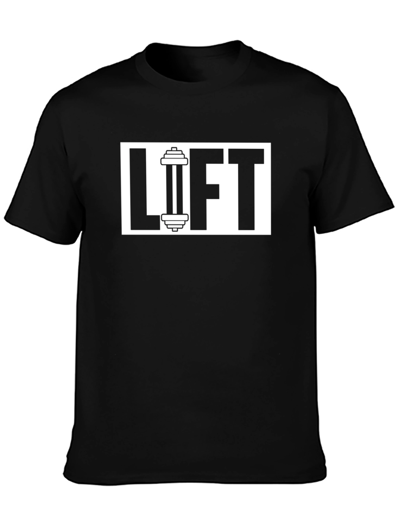 Lift Gym T-Shirt - Black Cotton Fitness Tee