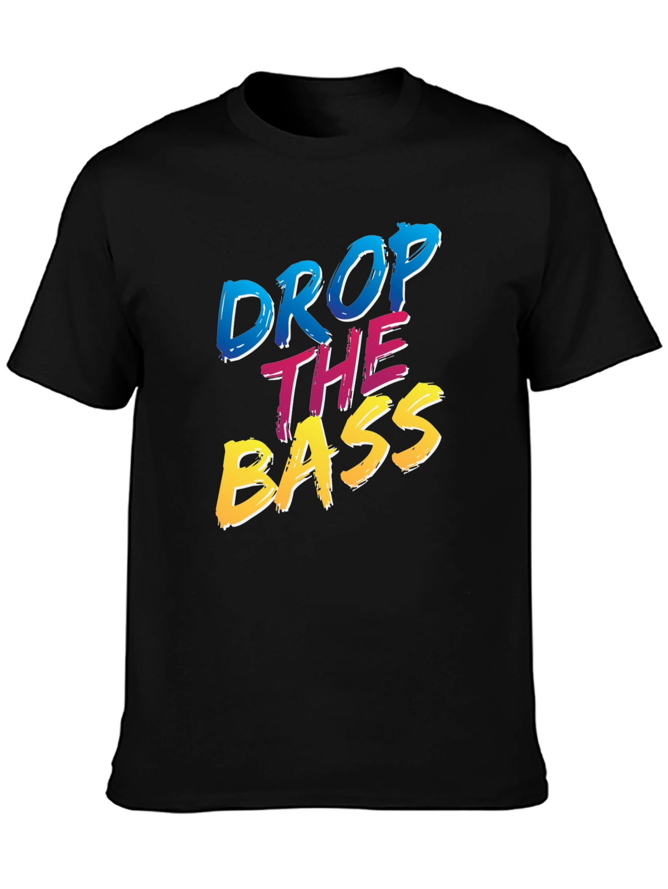 Drop The Bass T-Shirt - Black Cotton Blend