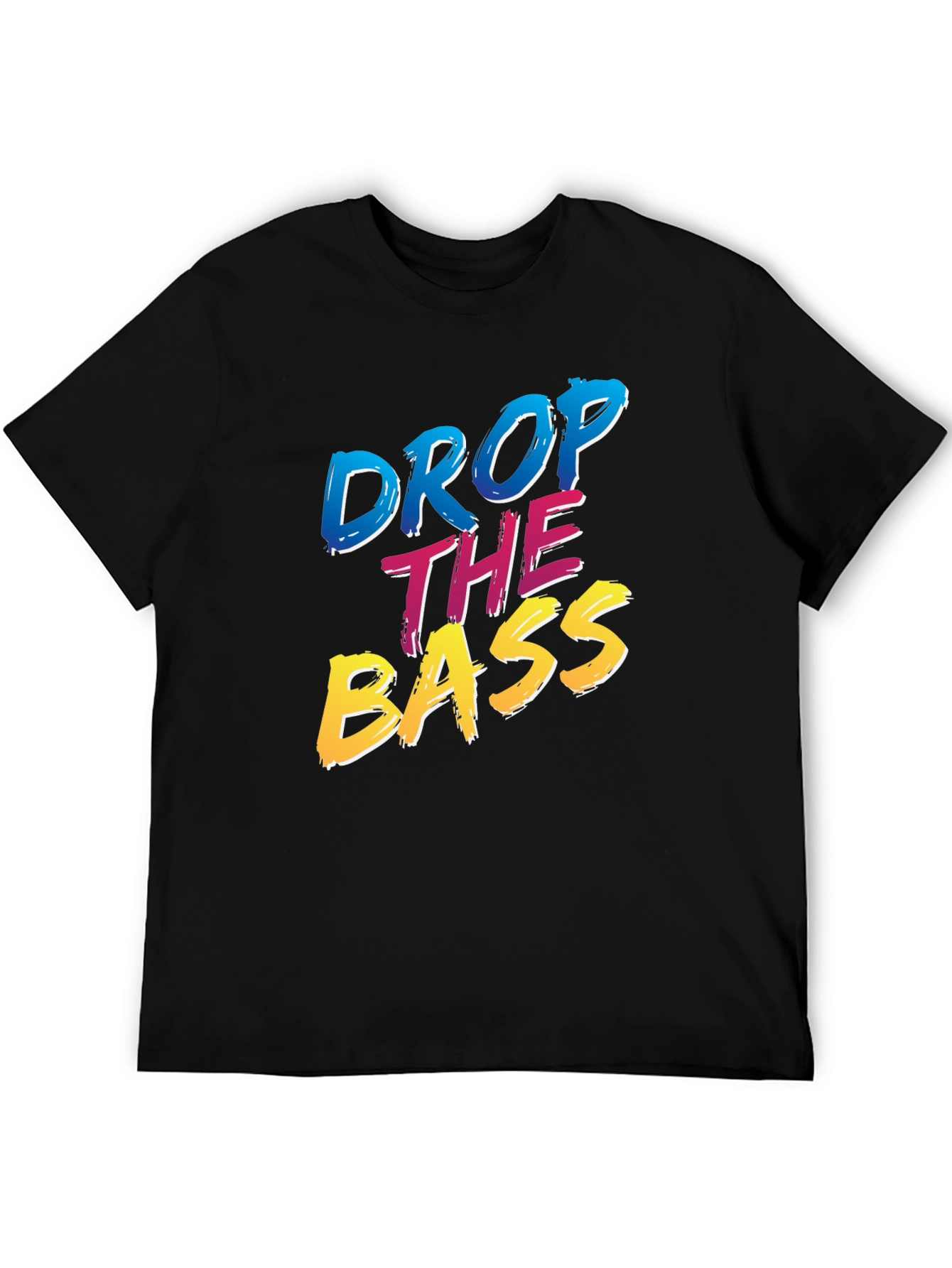 Drop The Bass T-Shirt - Black Cotton Blend