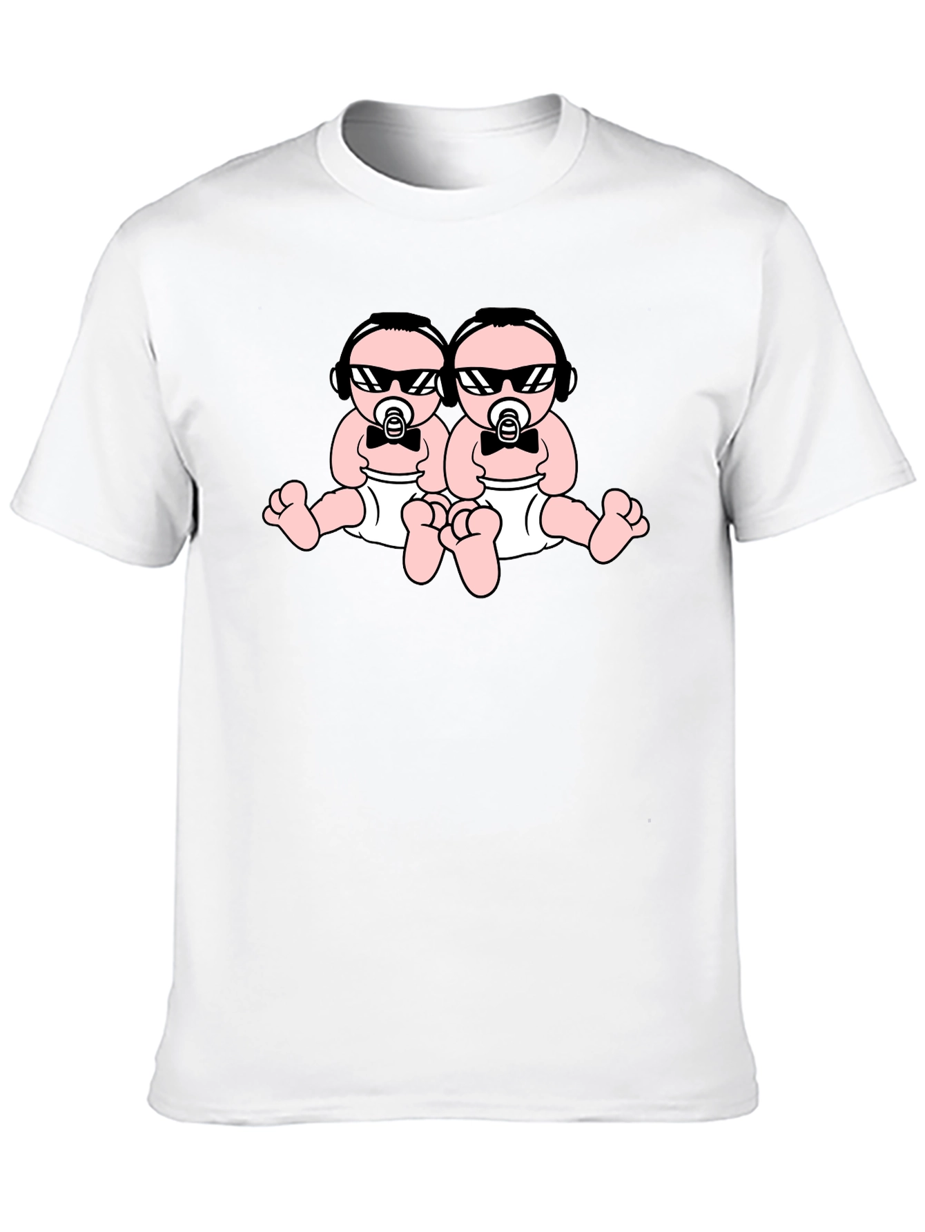 Cool Twins Graphic Black T-Shirt