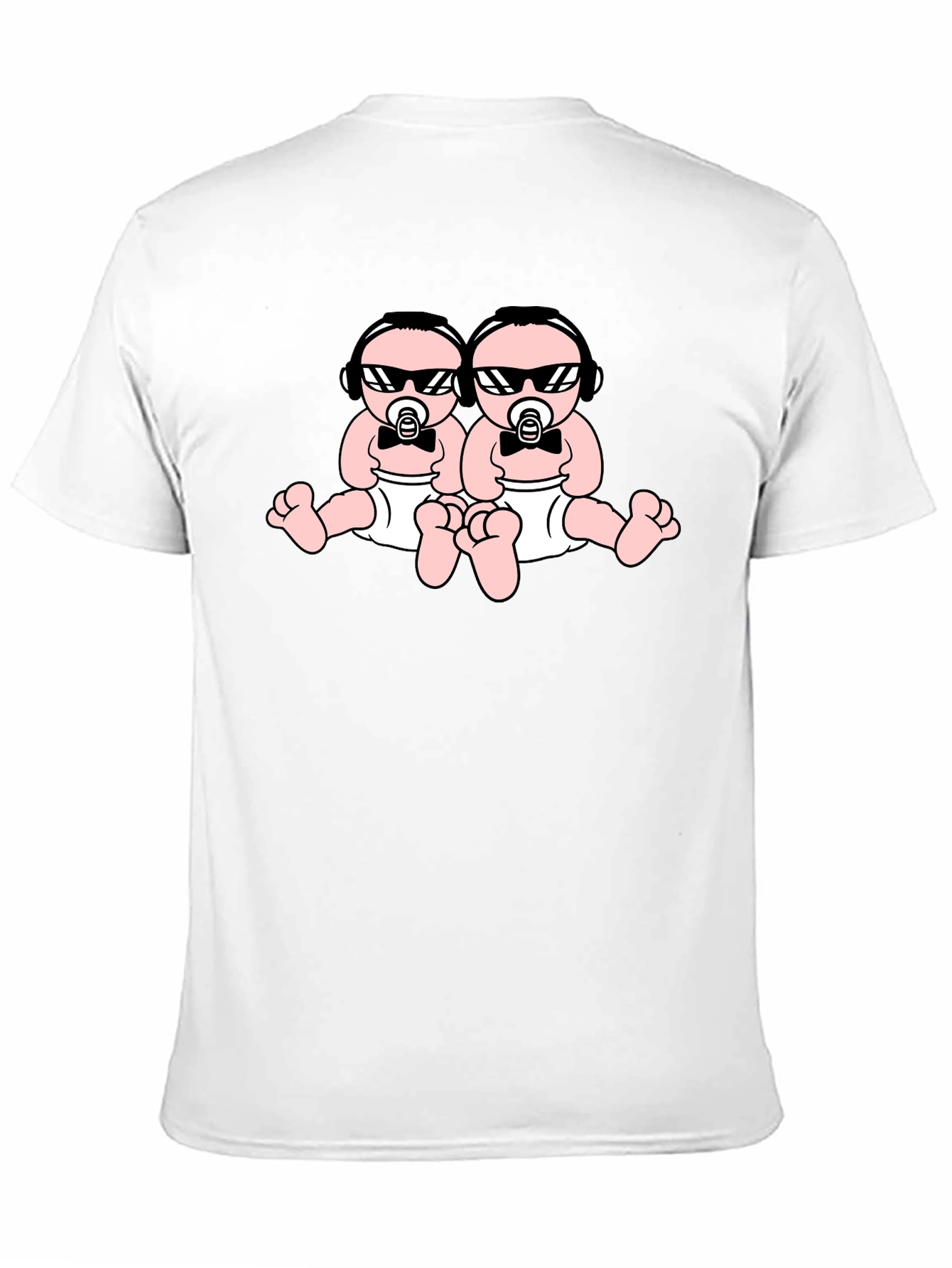 Cool Twins Graphic Black T-Shirt