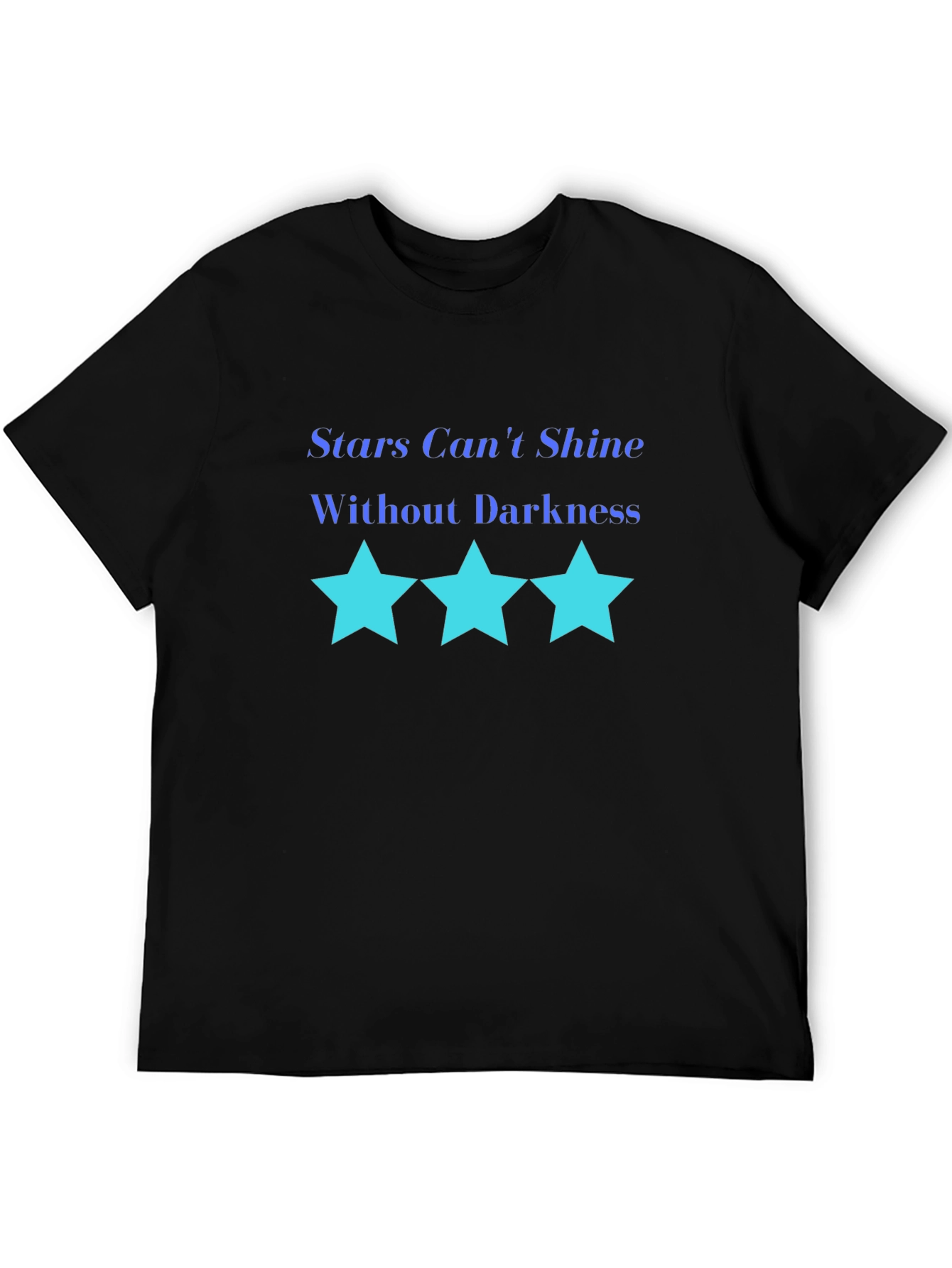 Inspirational Stars Graphic Black T-Shirt