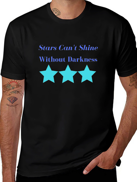 Inspirational Stars Graphic Black T-Shirt