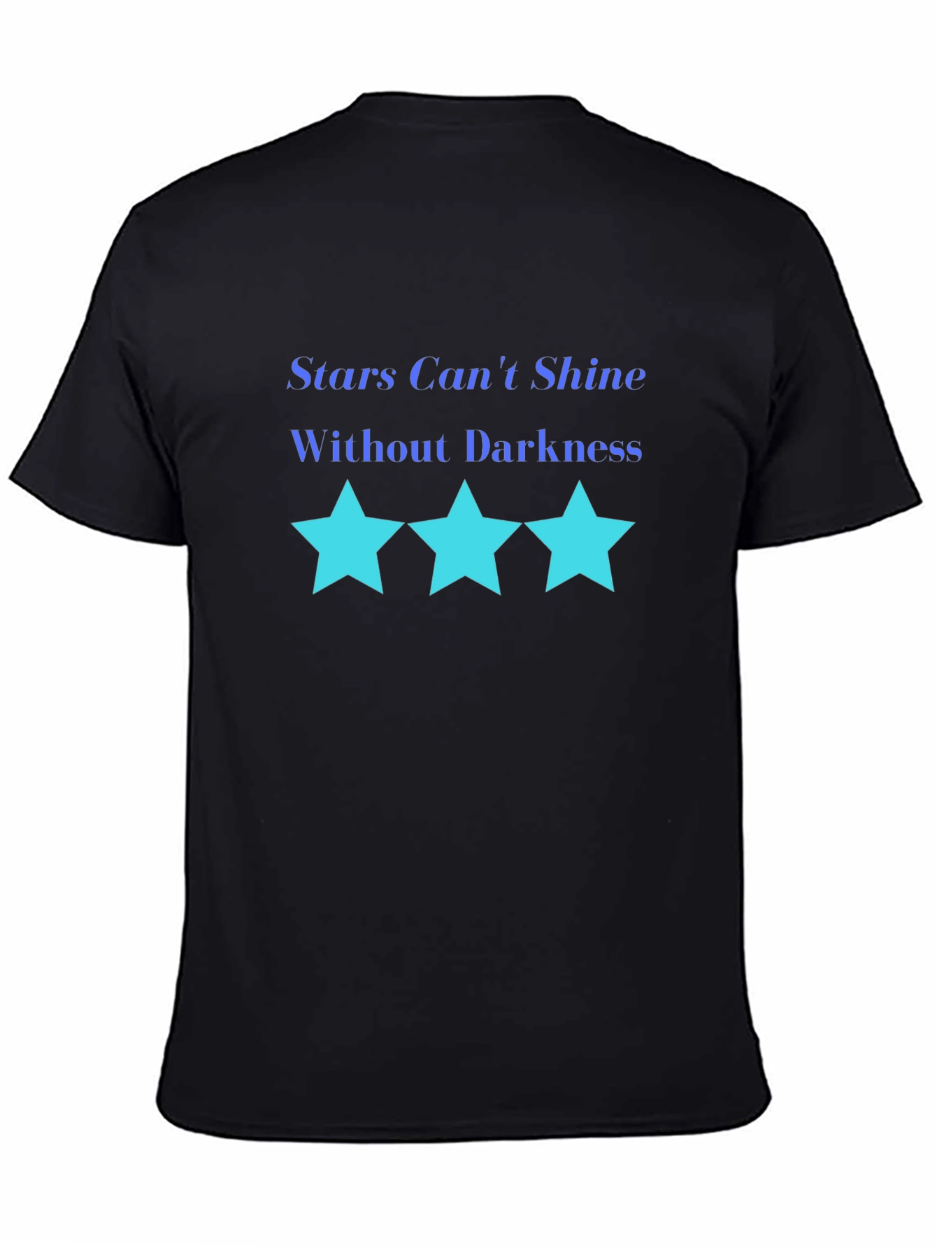 Inspirational Stars Graphic Black T-Shirt