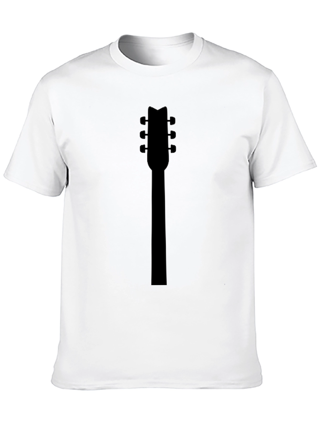 Guitar Headstock Black Graphic Tee